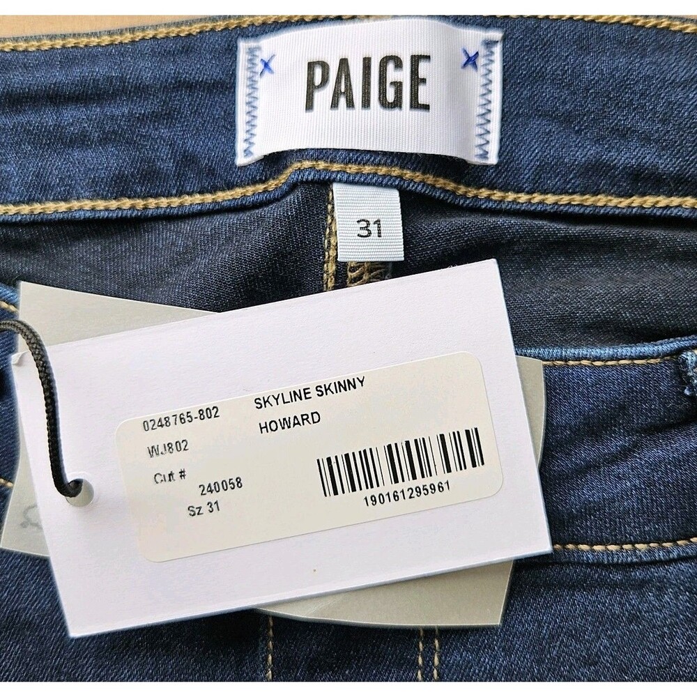 Paige Skyline Skinny Jeans Women's Size 31 Medium Wash Mid Rise Stretch Denim - Picture 11 of 11